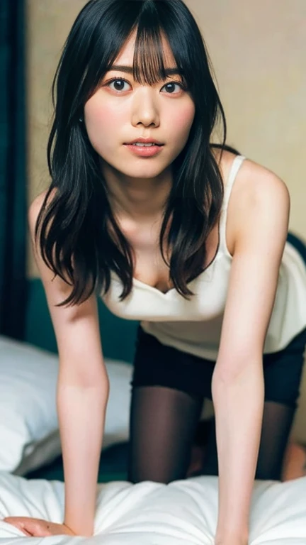 ((Highest quality, 8k, masterpiece: 1.3)), sharp: 1.2, Perfect Body Beauty: 1.4, ((Layered Hairstyles, Small breasts: 1.0)), bed, ((Small face)), ((Sideboob)), ((Side angle)), (((ponytail))), ((Five Necklaces)), Earrings, ring, Bracelet, (Hair Accessories), ((See-through dress)), ((Red Dress)), ((Beautiful young ager woman)), ((Straight nose)), (Eyeliner), Armpit Hair, Bristles, ((Beautiful Skin)), Feminine curvaceous figure, (((Spread your legs and increase the depiction of your crotch))), Wavy Hair, Beautiful attention to detail, Super detailed, Highly detailed face and skin texture, fine grain, double eyelid, Black Hair, Big Ass, Lower Body, Thighs, (((Skinny))), Wet and shiny lips, smile, Blushing, Get a grip on your body, ((Anatomically correct human body)), ((Crisp body shape)), Protruding skeleton, Raised hair, A face without nasolabial folds, Leaning back