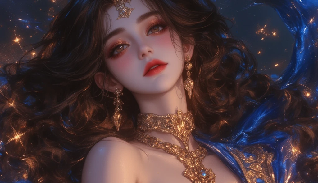(8k, RAW photo, photorealistic:1.25) ,( lipgloss, eyelashes, gloss-face, glossy skin, best quality, ultra highres, depth of field, chromatic aberration, caustics, Broad lighting, natural shading,) looking at viewer with a serene and goddess-like happiness. Nude, Big boob, pink Pussy 