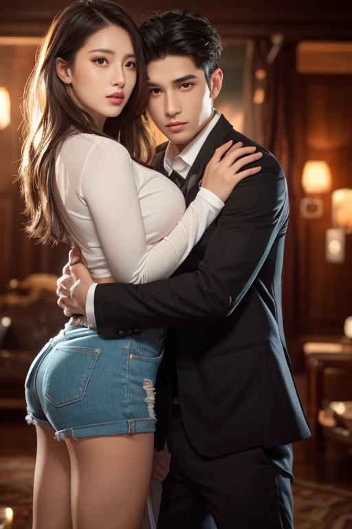 3Man girl、top-quality、超A high resolution、Raw photo、(Authentic skin texture:1.3)、large full breasts、Colossal tits、Wavy blonde hair、Picture-perfect face、Professional artwork、((Perfect female body))、Beautiful expression、beauitful face、Seductive look、beautidful eyes、thighs thighs thighs thighs、full body Esbian、(Random sexy poses:1.3)、(Immersive atmosphere、Chiaroscuro:1.5、brightened light:1.2、Luminous lighting) 、(red blush:0.5)、realisitic:1.3、longshot、Professional artistic background、(FANDAZY’S GLOBAL BACKGROUND、Background of the mythical world、Fantasy world background:1.3)、(the girl is playing outside with the guy、a man is protecting a girl、girl riding a guy、I can see the whole man:1.2)、the girl wears a sexy costume 、(Show off a girl's butt to a man、stick your buttocks out upwards、Stick your big butt out towards the viewer:1.2)、Adult Videography、(Sex between girls and guys:1.7)、(Ejaculation on the body、Massive ejaculation:1.2)、(fear expression、blushed face、AHE Face、Iki face、cum on:1.4)