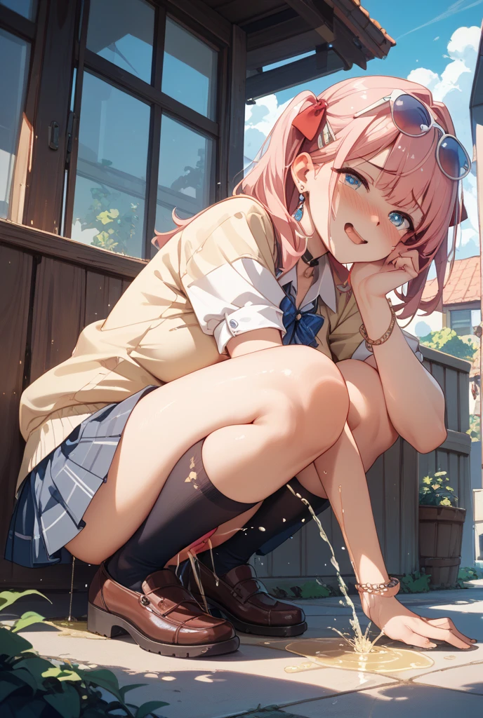 nsfw, extremely detailed CG unity 8k wallpaper, strong facial expression,(sharp eye:1.2),(scowl:1.1), (embarrassed,blush:1.3), (steam:1.1),(wet:1.1),(sweat:1.1),(trembling:1.3) ,(parted lips:1.4),(harf open eyes:1.4),(feeling weak:1.5), (masterpiece, top quality, best quality, highly detailed:1.6), (1 girl by the pool), Ponytail, colorful, (school swimsuit:1.4), full body, (((clutching crotch))), (girl trembling with sexual climax), urination, piss, peeing self, A lot of pee, having an accident, pee running down legs, standing, Crossing legs, (((pee stream))), (pee puddle), pee stain, panties, peeing, blush, trembling, embarrassed,, Brown Hair, Are crying, Yellow pee, Rubbing knees, ((leaking pee)), leaning forward, hand between legs, (Touching the crotch:1.6), Shaking one's shoulders, Breaking a sweat on forehead,(Rubbing the crotch with your hands:1.5), puddle of pee, Pee at your feet, Pee spread on the floor, Pee stains, Dripping pee between my legs, Feet wet from pee, Pee-covered feet, Pee at your feet, want to pee, about to pee, Full bladder,