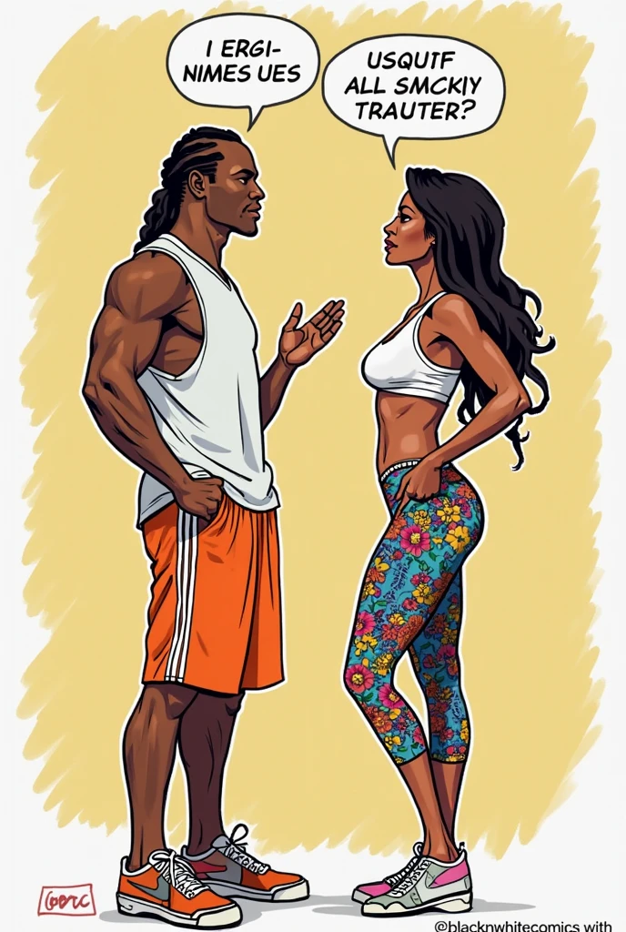 Girl stepping on a man
