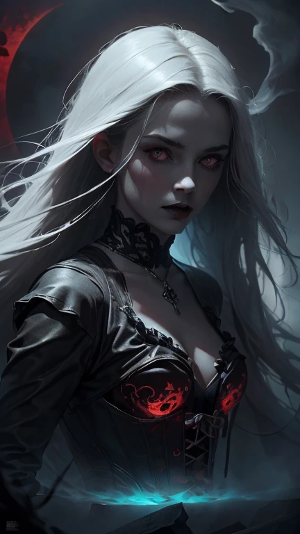 Overgrown hell life, winged devil linkle, Grey skin, black veins, black blood, red markings, devil armor,