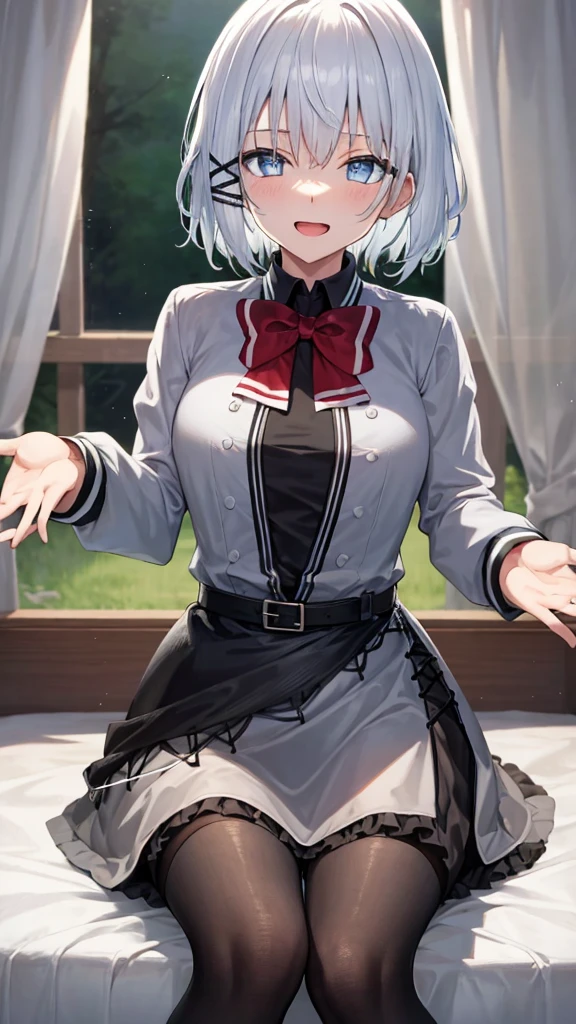 ((boy,Cross-dressing)),((The boy's penis is erect))+++,(((Intense orgasm:1.1))),(tears:1.2),(Sweat:1.3),((at the castle:1.1)),(Shorts),(button-down,wearing lace),(clothing),(Squint eyes:1.3),(embarrassing,blush:1.3), masterpiece, Highest quality, Very detailed, Dynamic Angle, ((Perfect hands)),Great background, Meaningful Background, Absurd background, Artistic Overlays,(at church),panty,((open legs)),Silver Hair