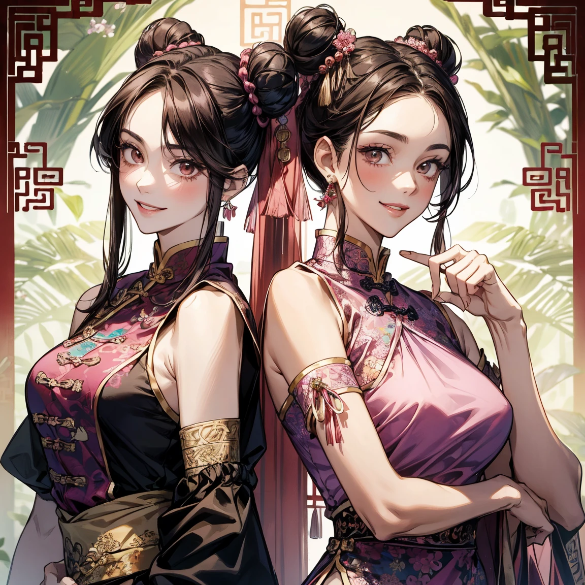 Japanese Beauty，Cherry Blossoms，Petals are just beginning to fall, In a park rich in nature、plant, (((Sexy姿势的杰作))), ((best quality)), ((complicated)), ((Surrealism)), Mature woman, Mature woman, , Very detailed, shape, mai Shiranui, ((Huge breasts)), Perfect hands, Finger details, beautiful eyes, ponytail，Brown eyes, (mai Shiranui suits:1.2),  earrings, Long detailed background, Perfect eyes, Charming eyes, Looking at the audience,  Rosy cheeks，Sexy，Cleavage，cute，Smile，beauty，Breast close-up，beauty的乳房，Osaka Castle，Japanese Shrines，Lots of hair，Exquisite facial features，charming