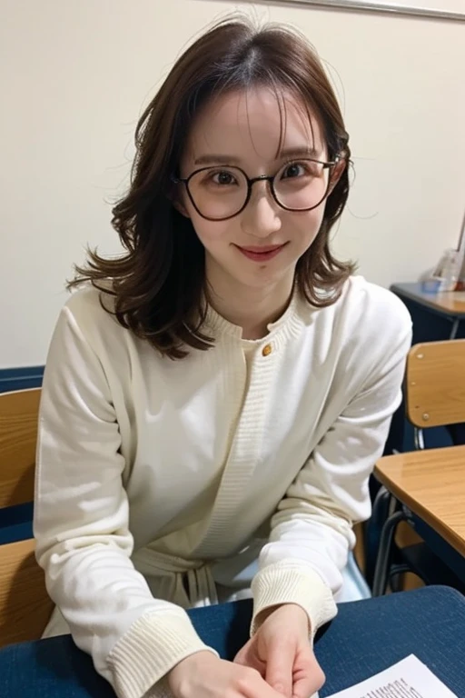 best quality, 1girl, reading a book, cozy library, glasses, casual outfit, intellectual look, warm lighting, detailed background