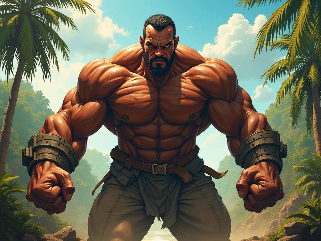full figure, wjqscarred <lora:wjqscarred-13:1>, tall black man muscular barbarian,
<lora:add_detail:.2>