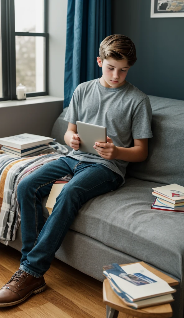 Boy watching movies 