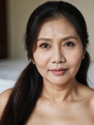 56 years Old, Indonesian mature woman, Big : 43.9, Gamis, breast about To burst out from her clothes, very large sagging mature breast. at doctor office, Patient bed, Nurse checkup, high light, at Daytime.