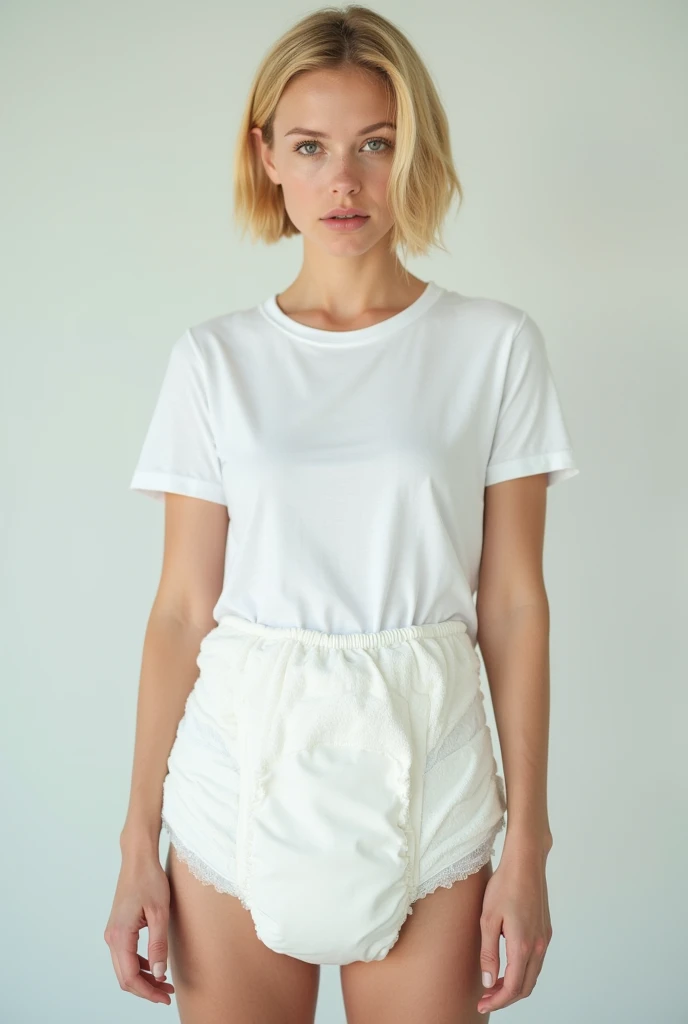 woman,  t-shirt, underwear