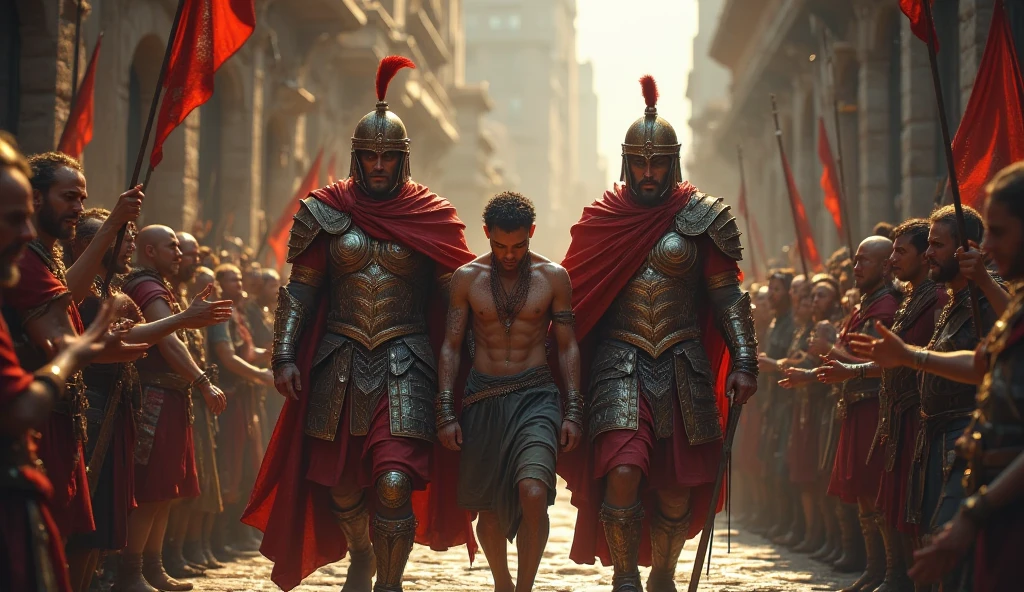 Indigenous man from the 1490s facing a Spanish soldier from the 1490s with a weapon from that time