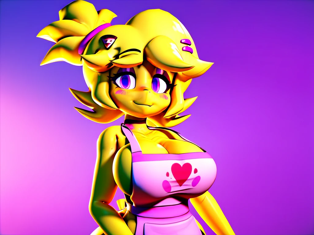 (best quality, masterpiece1.2), 1girl, solo, human, cally3d, (chiku), yellow body, cheerleader, skirt, hair clips, hair band, pink eyes, eyeliner, woman, sexy, detailed, extreme detail, perfect lighting, 4k, cleavage, wrist bands, sitting on desk, cutesy, black stockings,