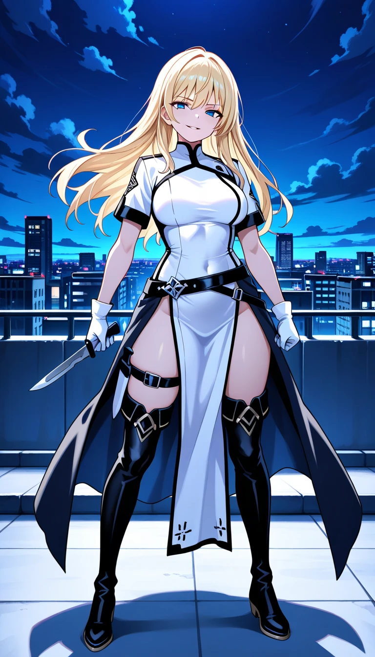 A portrait of lilitkn in an action pose, blonde, white outfit, solo, with dynamic movement.big ass, from behind, illustration by Greg rutkowski, yoji shinkawa, 4k, digital art, concept art, trending on artstation