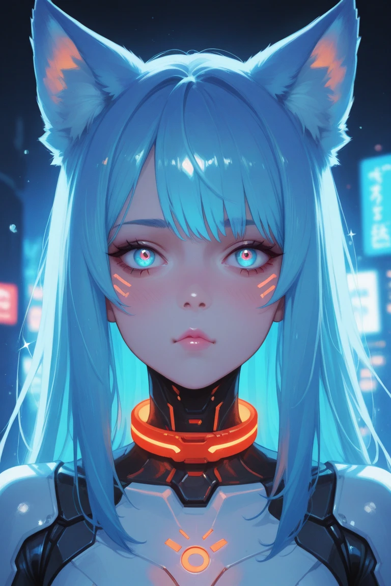 masterpiece, best quality, 1girl, spacecraft interior, spacesuit, upper body, from side, science fiction, yellow eyes, twintails, silver hair, cat ears, looking at viewer,