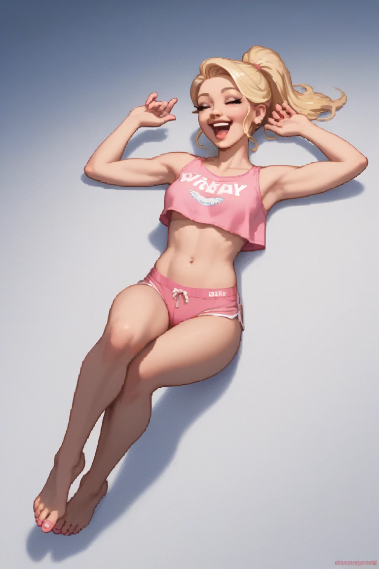 score_9,score_8_up,score_7_up,score_6_up ,source_overwatch score_9, score_8_up, score_7_up, 1woman, solo, mercy \(overwatch\), high quality,open hair long hair, blue bra, blue panty, hand in pants, ecstasy face, open mouth