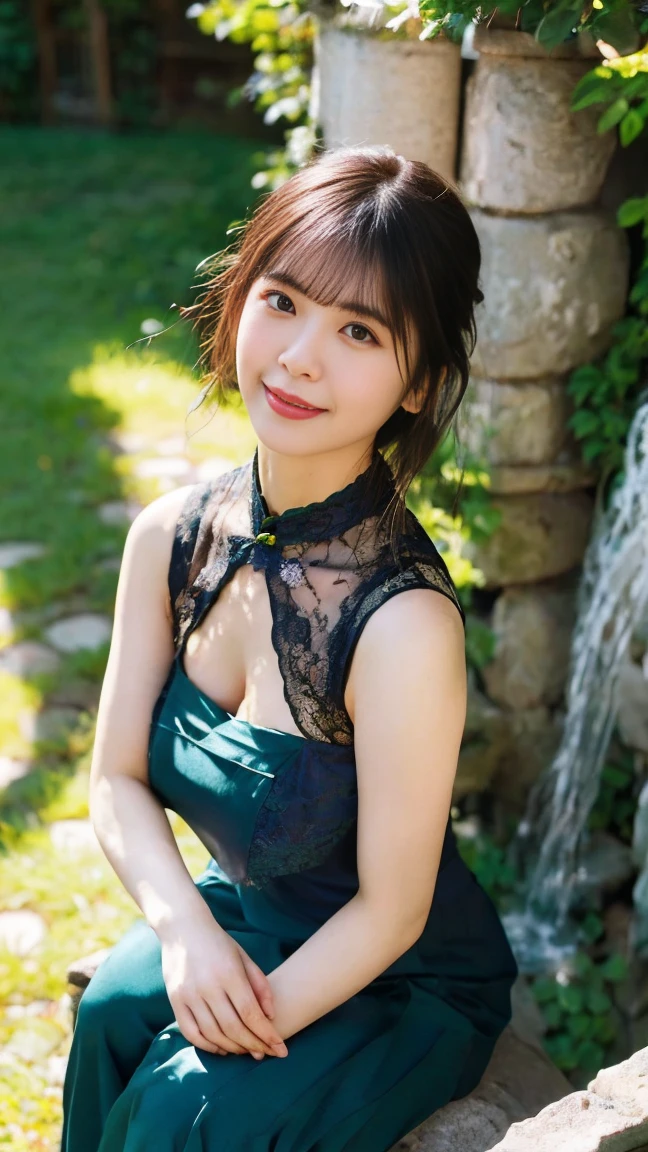 ((Tabletop:1.4, highest quality)), (Realistic photos:1.4),
((1 girl)), (Pure actress), (dream-like),
(超High resolution:1.2), Very delicate and beautiful, wonderful, very detailed Cg Unity 8K wallpaper, Very detailed, High resolution,
Soft Light, Beautiful detailed girl, Very detailedな目と顔, Beautiful and detailed nose, Beautiful and detailed,
(Wearing a goth dress:1.3), (Twin tails),
Cinema Lighting, Perfect Anatomy, Slender body, (Parted bangs),
(Flower garden blooming in a cave:1.3), (Flowers blooming in the dark々々the brilliance of:1.5), (Light and dark emphasis), (Wonderful beauty),
Cowboy Shot, Looking at the audience, (smile)