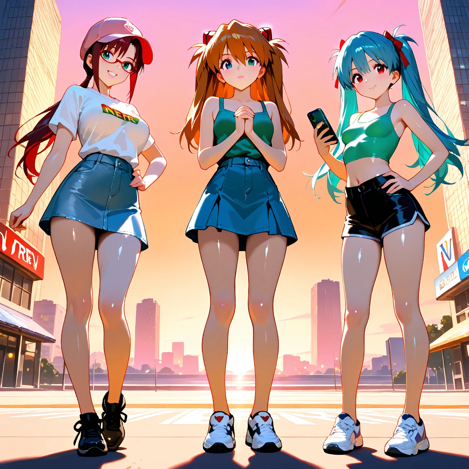 ((((Loli beautiful legs ?????? girl running))))、happy big boob,A lot of close friends hugging each other with baseball caps、surround each other'face、smilein a group photo、