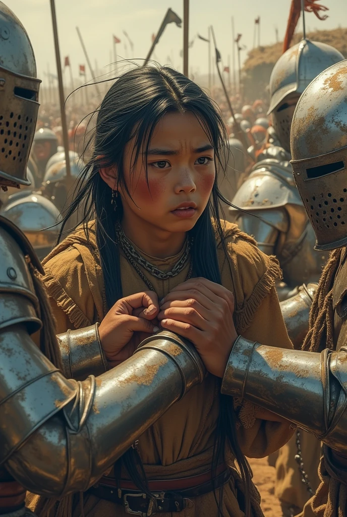 Warrior Crying To The Sky Raining