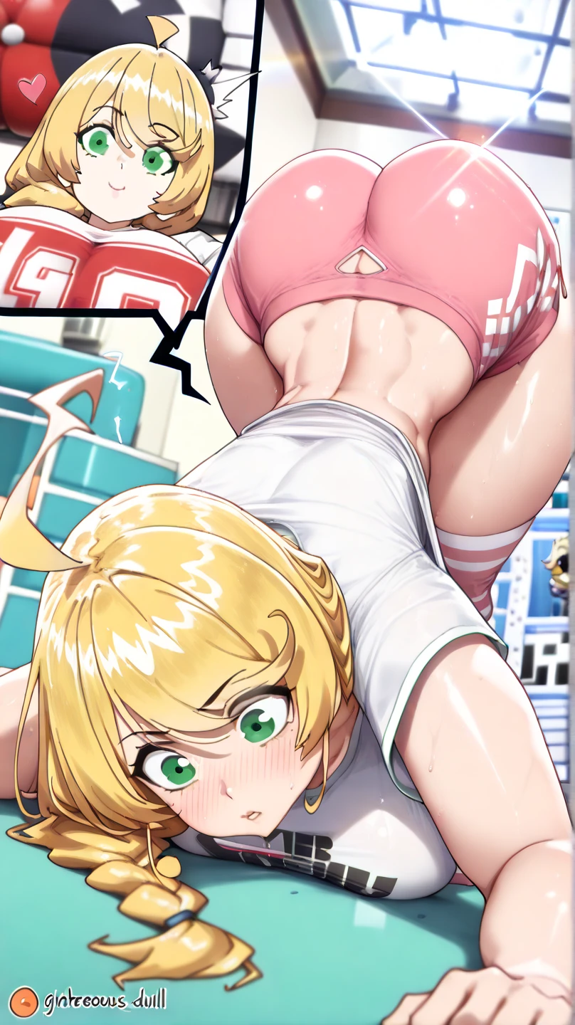 (Sayla Mass=Beautiful 15 year old girl:1.97), (torn costume:1.2), (Earth Federation Military Uniform　Pink uniform　girl in uniform:1.99), blonde bob cut, ((Sayla Mass has sexual intercourse with a guy while wearing a uniform:1.9999)), (masterpiece　complete limbs　8 heads and bodies　full finger　realistic　highest quality　High resolution　NSFW　real women pictures:1.79), realistic, thin waist, Beautiful thighs, (All skin types are beautiful), Body balance, 1 girl, (40 year old mafia member, penis:1.2), blush, embarrassing, get down on all fours, raise your butt high, ((1 male,1 female,sexual intercourse:1.2)), Man grabbing woman&#39;s waist, doggystyle, From the side