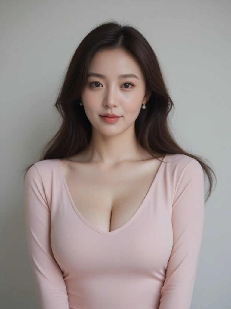 （lifelike， high - resolution：1.3）， 1 girl with a perfect body， Super fine face and eyes，slong hair， Tank top of random colors：1.2， ชุดนอนเซ็กซี่ ， big boob，Expose cleavage,อยู่ในชุดนอนเซ็กซี่ , ชุดนอนเซ็กซี่ , สวมชุดนอนเซ็กซี่ , หน้าอกขนาด34 ,  