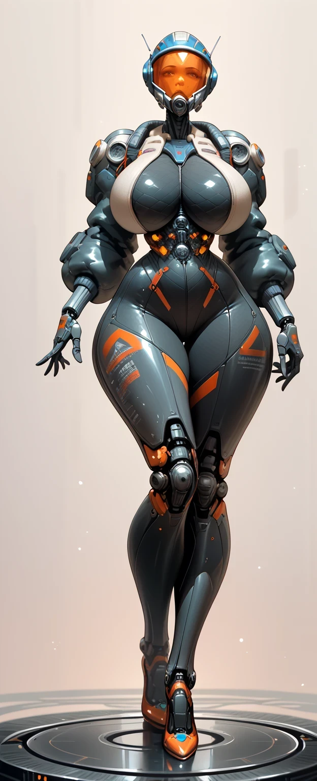 there is nothing, alone, Helmet, cowboy shot, Faceless、inorganic mask、spaceship, industrial, performer,
(very detailed, masterpiece, highest quality), fat girl、adult woman、Chubby-chan、thick body、reality、professional photos、genuine、thick body, big 、 big ass、big belly、thick thighechanical bodysuit, tight suit,、full body portrait、high heels、full body portrait、stand on tiptoe、facing forward、model standing、standing with legs apart、3DCG