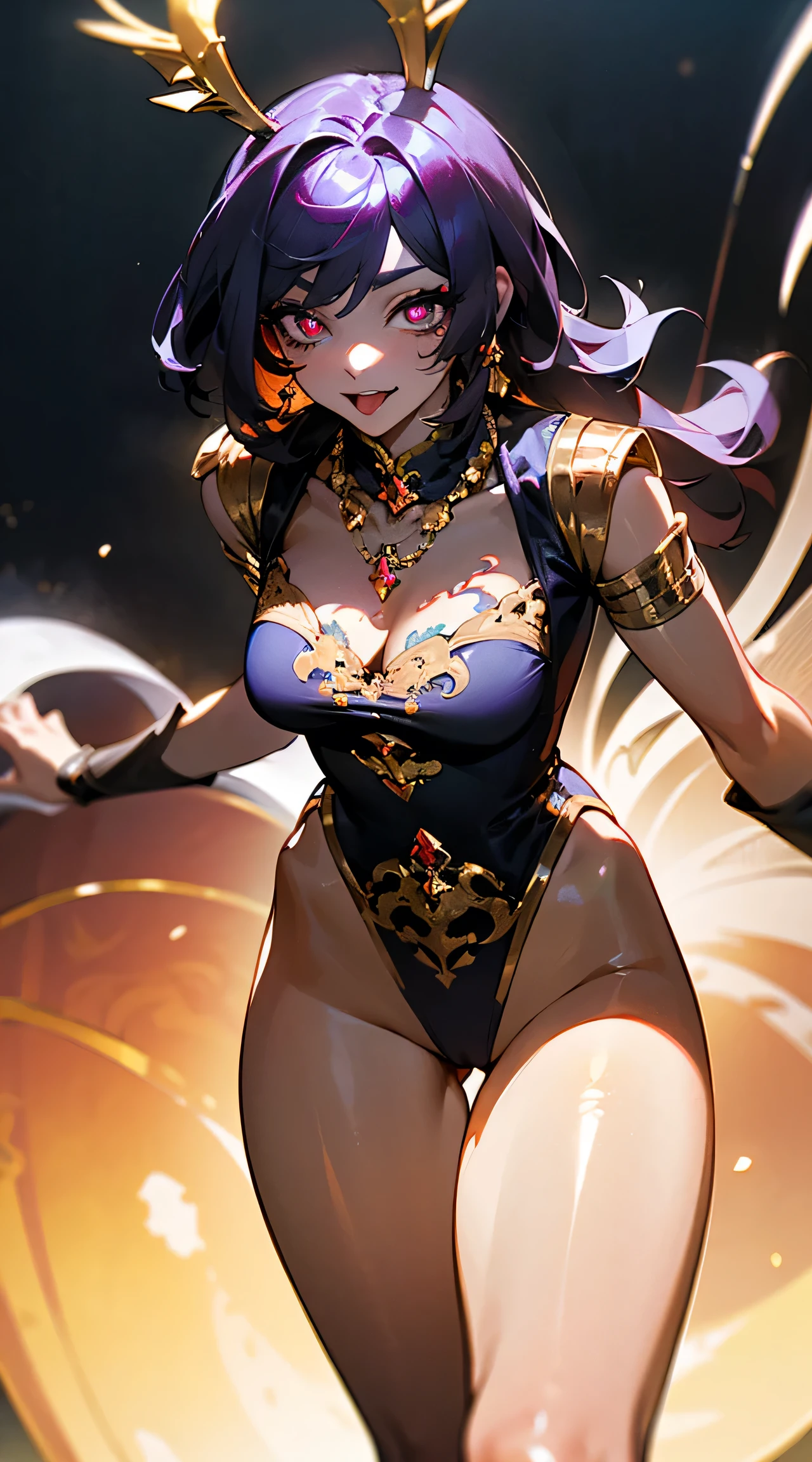 ((Raw photography,top-quality,hight resolution,Ray tracing,nffsw,Best Quality,Post-processing,portlate.3D,PureErosFace_V1:0.7,),(( Shiny white leather bondage costume,golden luxury embroidery,white bdsm,mistress,Bold figure,tight skirts,)))((((short hair hair,Emphasize cleavage,huge tit:4.0,Thin leg,Otto's eye,Elaborate depiction of limbs,a small nose,Have a perfect body,sleeveless,)))),((tthin eyebrows,long eyelashes,smil,二重まぶた,Vibrant eyes,looking down on viewers,red lipsticks,)),Create beautiful light effects on the background,Light Particle Filter,(finerly detailed face:1.3),chies