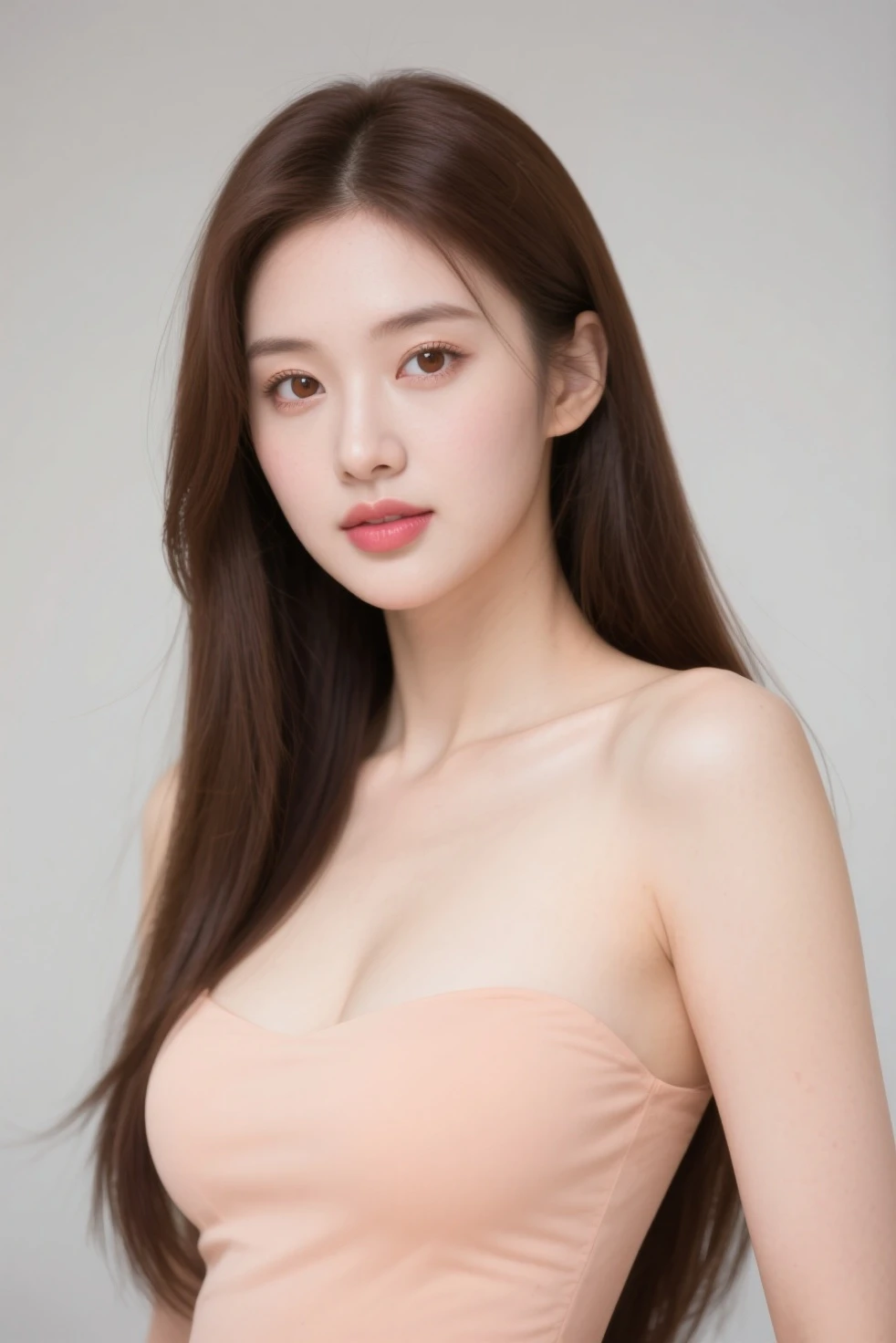 ((top-quality、8k、​masterpiece:1.3))、1girl in、Slender and beautiful woman:1.3、full bodyesbian、(The long-haired、huge tit:1.2)、Super delicate face、Delicat eyes、二重まぶた、a smile、home、teats