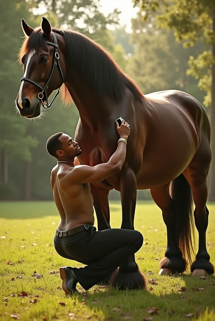 a human man being fucked by a huge endowed horse, gay, rape
