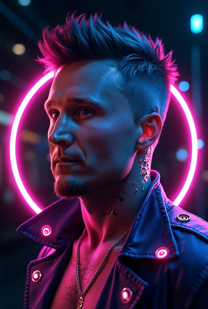 a sad man, analog photo, dark shot, low key, action, reflections on the wall background, abstraction atmosphere, (prismatic, holographic:1.2), sparkles, neon pixels, (neon light:1.1), chaotic, fashion magazine, (intricate details:0.9), (hdr, hyperdetailed:1.2)