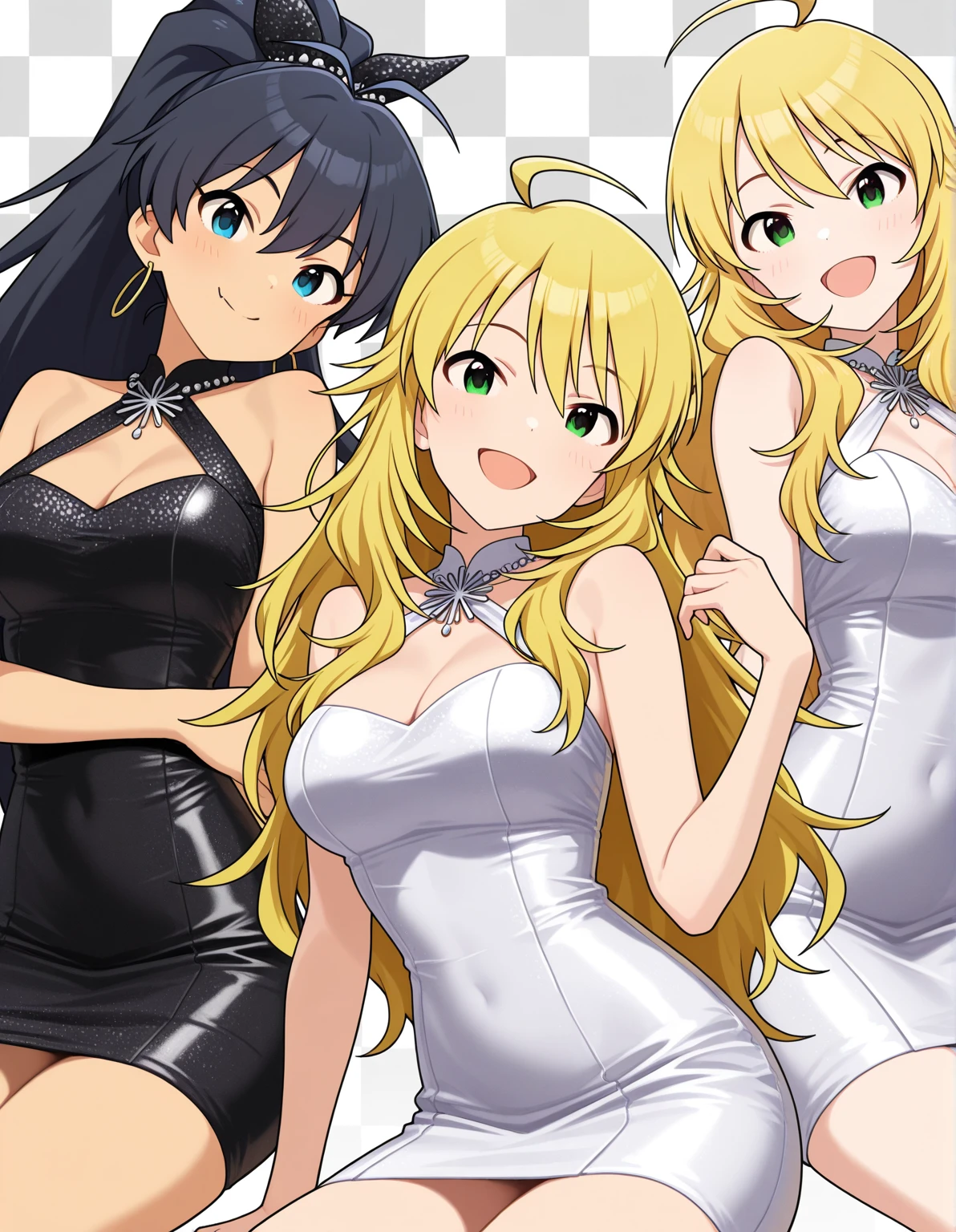 please illustrates a picture of a classroom filled with only sexy and hard-on boys. and only one girl in the middle of all the boys, the girl is blonde with long hair and brown eyes