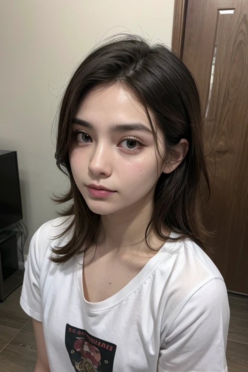 A very beautiful 27-year-old Japanese woman,Beautiful Face,,lob hair , ,Because I'm Slim, Sharp contours、Brown Skin:1.2、uniform , blouse ,skirt , locker room,Beautiful symmetrical eyes, , Cleavage , high quality, Attention to detail, High resolution, Luminous Studio graphics engine,Unreal Engine 5,, High resolution,,, Beautiful big breasts, ,Slim Hips, Breast Chiller,Brachira,alone、Brown Hair