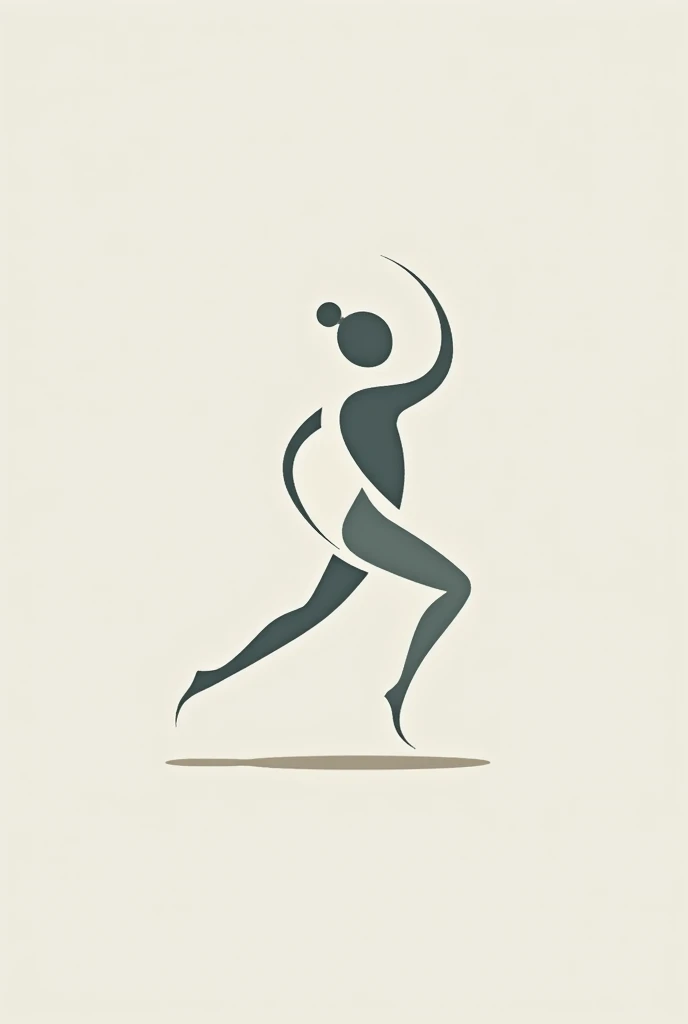Create a logo of an abstract, simplified figure in a deep squat rotation pose, with one hand reaching towards the sky and the other arm extended downward, and wearing a bucket hut. The figure should be smooth and flowing, symbolizing flexibility, strength, and balance. Incorporate a morning theme by using a gradient of light blue to soft orange or yellow, evoking the colors of a sunrise. The design should feel calm, refreshing, and inspiring.