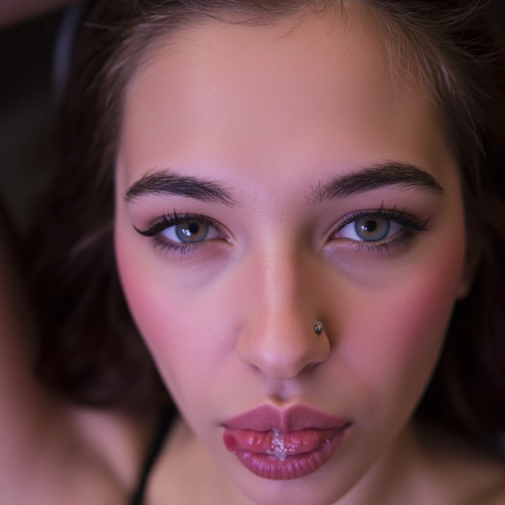 (((Completely )))、  charming, desire, ,  Mature Woman,  Captivating body lines  , ((     fine facial features     ,    open your mouth, )),    dramatic lighting   , Realistic, 8k,    Cinematic Composition ,  dark moody vibe   ,    Dramatic Shadows ,   Intricate and elaborate pattern    ,     30 megapixel    ,    chiaroscuro lighting ,     moody color palette    ,    deep contrast   ,   super real 、 topless、Beautiful , 