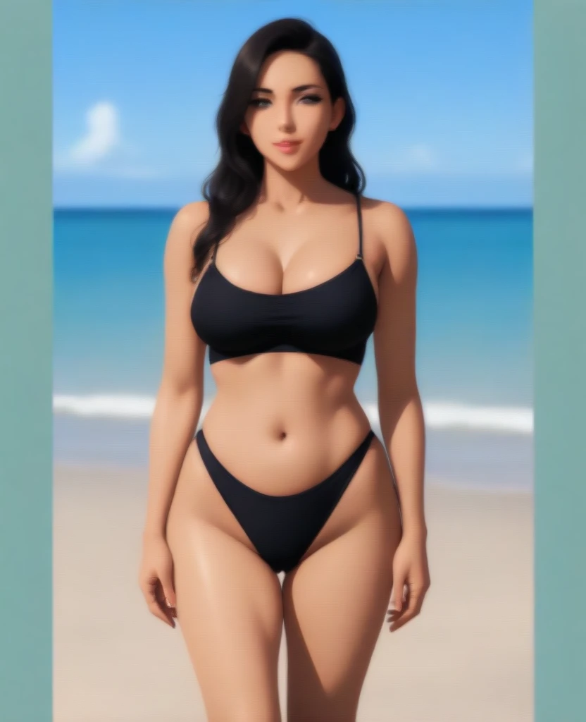 Sheer swimsuit, big breasts, 40 year old mature woman, muscle training, amazing physical beauty.