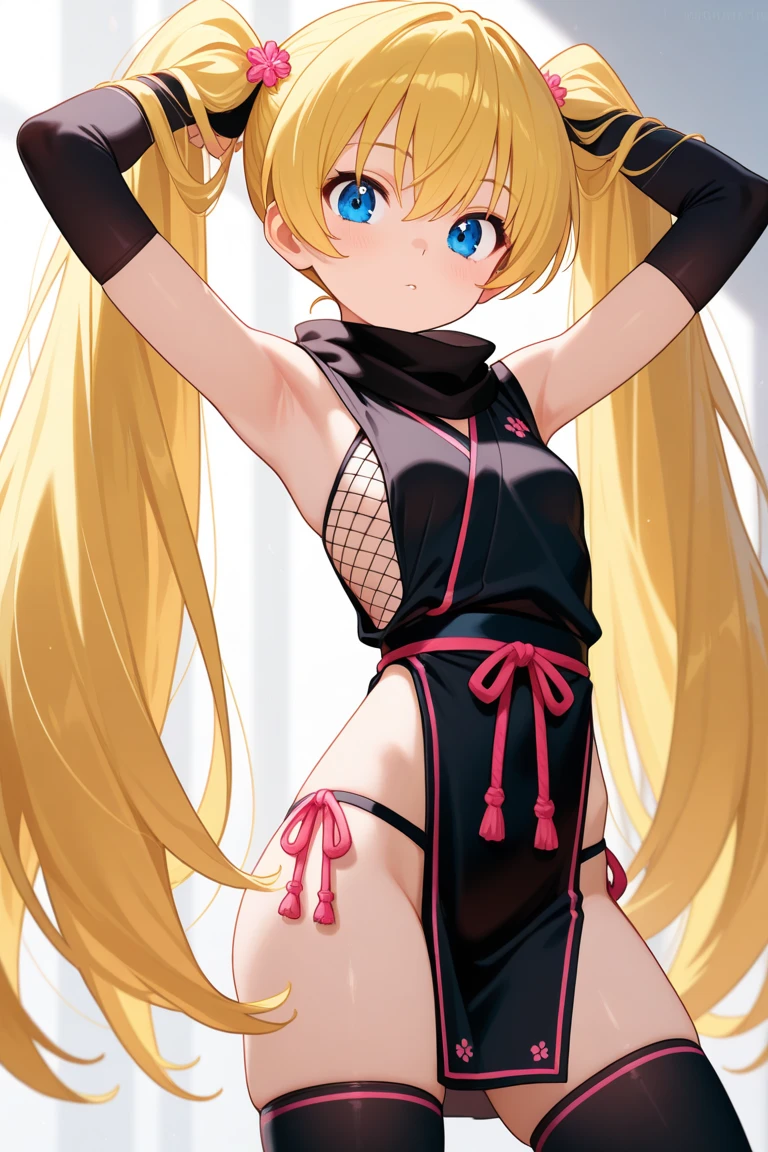 girl、（small breasts）、flat chest、cute crotch、movement、（small breasts）、fox ears、blonde hair、15 years old、