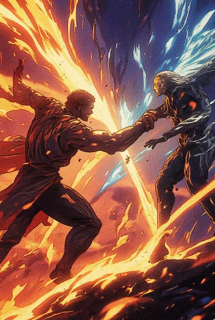 masterpiece,best quality,ultra detailed,(1Female Knight swinging a fire sword),upper body shot,(fire:1.4),blonde hair,long hair,blue eye,straight hair,blonde hair,look at viewer,(ThunderStorm:1.4),(Sweat:2.5)
