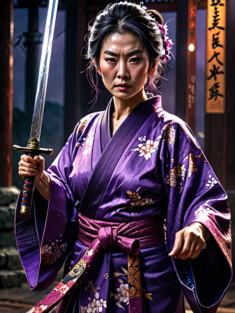 (Fraction_9,Fraction_8_above,Fraction_7_above,Fraction_6_above,Fraction_5_above,Fraction_4_above),Guide_general,Scarmouche_(genshin_influence),Humanity_fault,arms,1 girl,1 chico,sword,keep_arms,Japanese_CLOTHES,keep_sword,keep,incomparable_一heart_(genshin_influence),chart_sword,electricity,long_hair,mama,hits,kimono,hair_Decor,negro_bottom,simple_bottom,closure_look likes,-bar_(symbol),flower,guangyou_(form),armor,to divide,mole_low_look like,mole,monochrome,purple_hair,what a thing_mama,cover_boca,purple_look likes,heart,wad of bills,Samurai sword,point_Color,short_hair
Negative prompt: (Fraction_4,Fraction_5,Fraction_3,Fraction_2,Fraction_1),sound,bad hand,The worst hand,