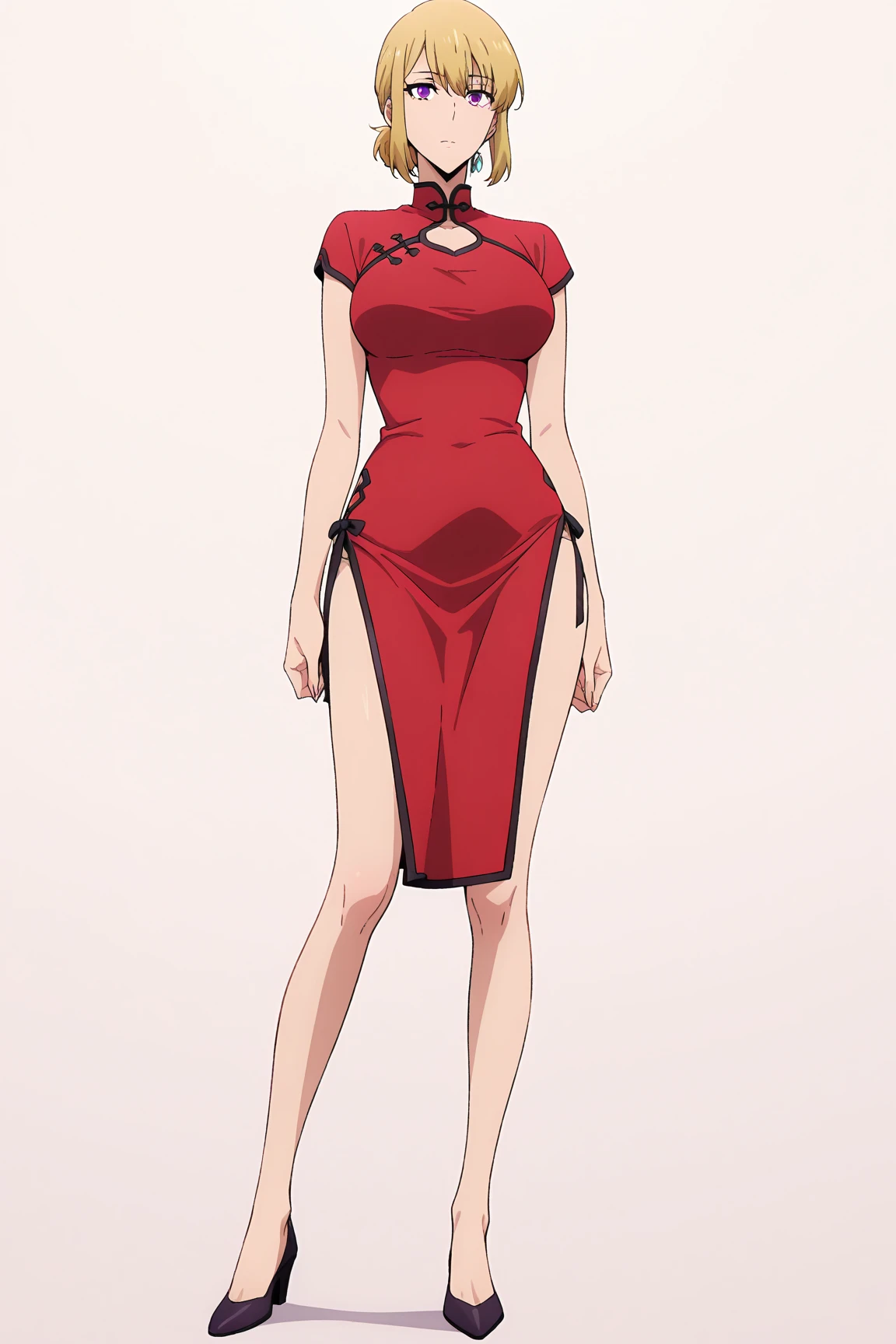 A beautiful girl with pink hair wearing a red dress, holding a champagne glass, small breasts, thin legs, full body view, a young  nearby, highly detailed, photorealistic, 8k, best quality, masterpiece, vivid colors, dramatic lighting, intricate details