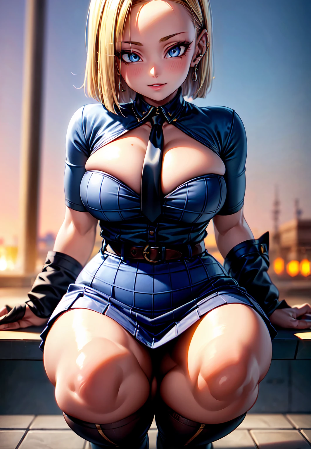 masterpiece, best quality, very aesthetic, absurdres, 1girl, mature_lady,tortoiseshell bondage, red_rope, hand_behind, ,Android 18(Dragon Ball), short hair,blonde hair, blue eyes, blue jacket,on sofa,,glowing stardust frontground,fantasy,sparkling,fireflies,