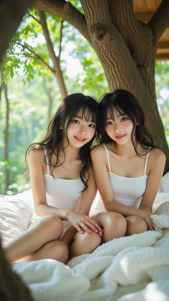 Best Quality, 1 beautiful Japanese woman, On a peaceful morning, a woman sits on a park bench, surrounded by the lush greenery of a well-kept garden. She takes a selfie with a serene smile, dressed in comfortable yet stylish workout gear, following a refreshing jog. The background showcases the tranquility of the park, with a scenic view of walking paths, flowering plants, and a distant fountain, reflecting a moment of relaxation and connection with nature