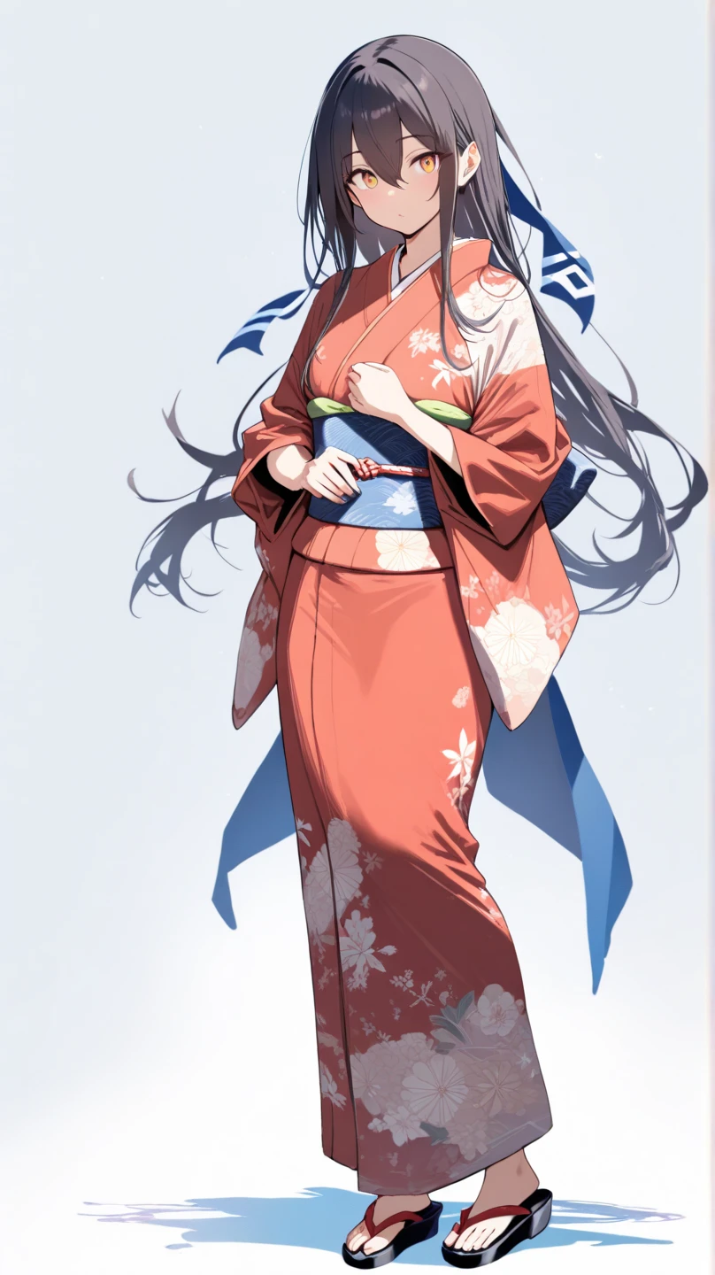 (masterpiece:1.2, Highest quality),(Anime Style),Visible from the knees to the head, Villain,smile,Young Girl,Animal ears,Fox Ears,Red Eyes,Black Hair,Long Hair,The forehead looks wide,Blue butterfly pattern kimono,Japan,Japanese-style room