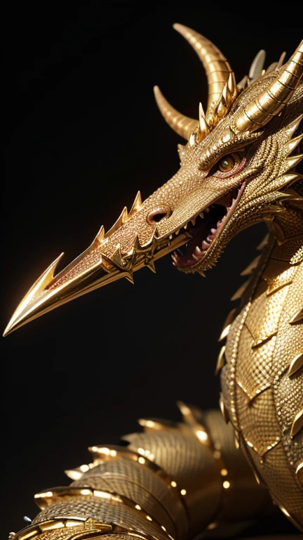 dragon white and gold