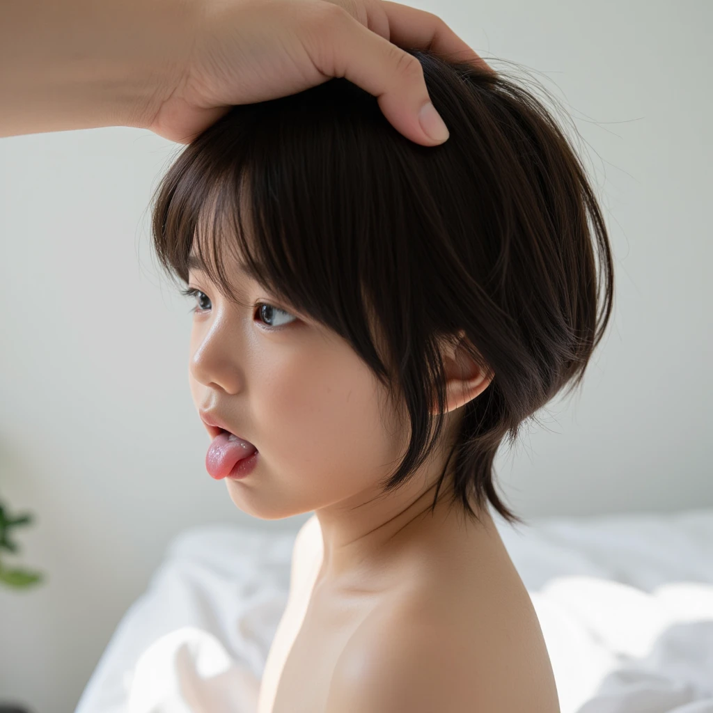 nakahara misaki, 1 girl, alone, short hair, black hair, brown eyes, black eye,1girl,masterpiece, expensive quality, very_expensive_solve, big_file size, full color,(completely nude:1.2),pussy,niplles,(vaginal sex:1.2),(toddler:1.6),(chibi:1.3),(flat chest:1.5),