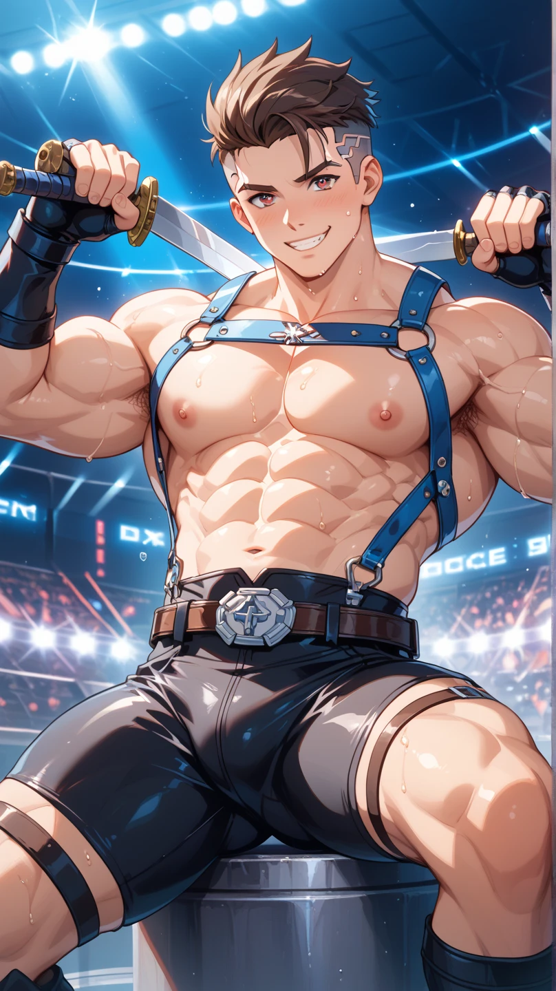 Sex,Erect penis,Wide open mouth,Drooling,Sweaty,Bodybuilder,Six Pack,Big muscles,(An erect penis bigger than your arm:1.8),(Six Pack:1.6),Painful expression,13-year-old boy,Ahegao,A face contorted in pain,kingdom hearts sora