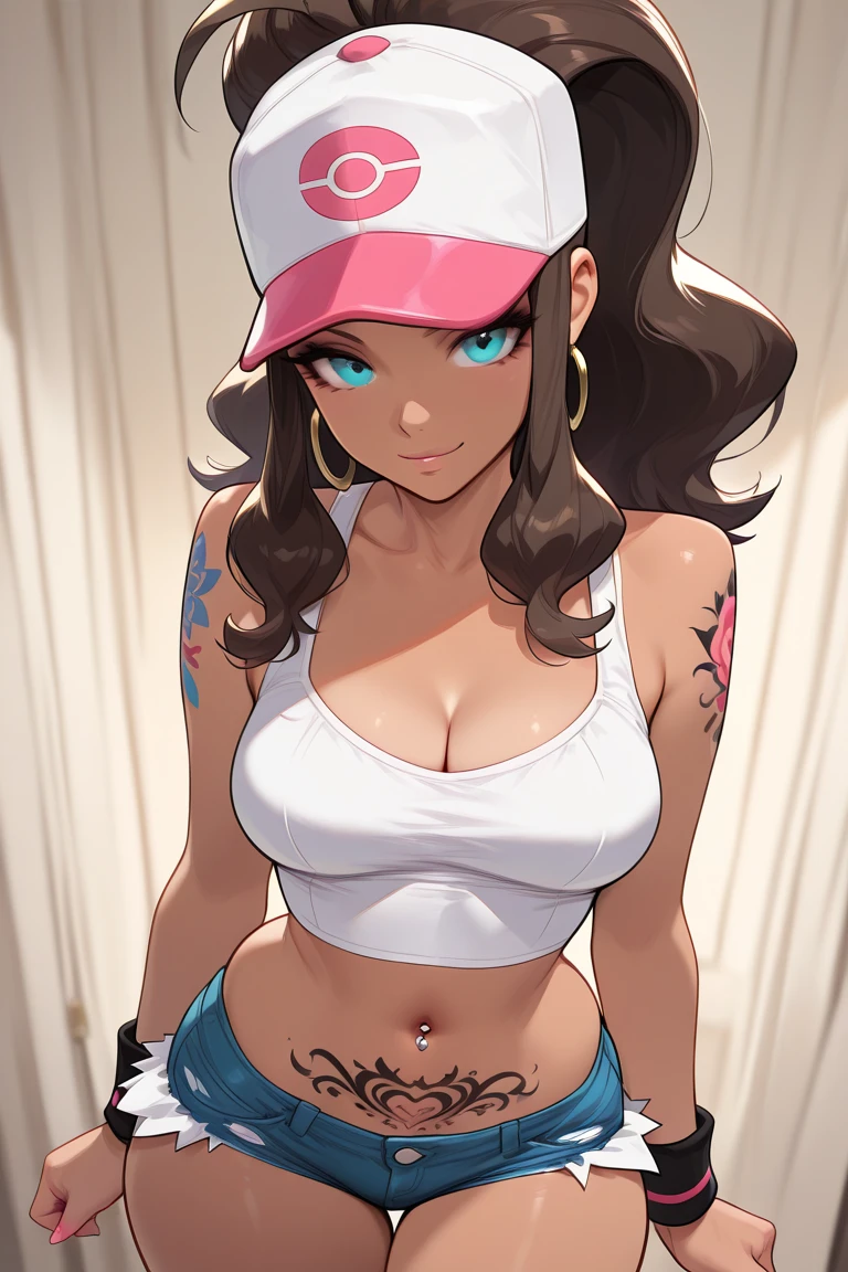 ((y girl ,young)), glamorous, slender, hilda, street hooothes, moistened eyes,blush, prostitut (makeup), eyeshadow, thong, tattoo, piercings, tattoo on breast, (tattoo on tattoo on thigh, nlights, outdoors, neon lights, spiderweb tattoo, derogatory bodywriting, hotpants, graffitti on walls, brothel, cigarette,