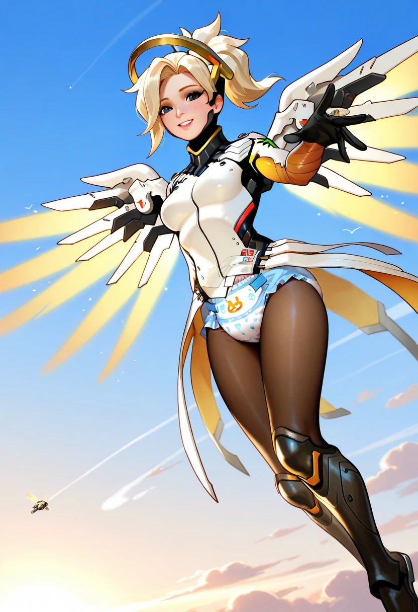 score_9,score_8_up,score_7_up,score_6_up ,source_overwatch score_9, score_8_up, score_7_up, 1woman, solo, mercy \(overwatch\), high quality, leaned against a wall with her hands, on her knees, foto from behind, horny face expression, open mouth
