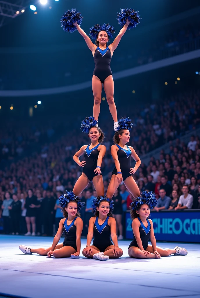 20 cute girls,whole bodies,ride on each other,pile on,pile up,one line,human tower,a tower of bodies