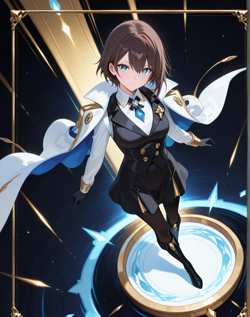 (Masterpiece, Fine and Meticulous Beautiful Eyes: 1.2), Ultra Detailed, Illustration, A Happy Girl in a Futuristic Costume with Glowing Gadgets, Standing in the Center of a Utopian Metropolis, Marveling at Its Perfect Harmony, Detailed Background, (Reality: 2), Volumetric Light, Sunlight, Rays, Sky, Clouds,