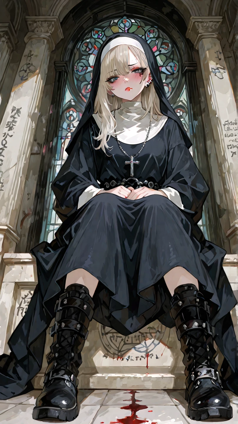 , by yogisya, by rella
1girl, priest,
explores a dimly lit attic filled with old books, casting eerie shadows on the walls. close up
shadows, high contrast, rim light
masterpiece, best quality, high quality, highres, absurdres, very detailed, high resolution, sharp, sharp image, 8k, vivid, colorful, stunning, anime