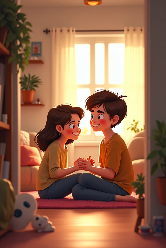 Healthy child can talk a thin friend