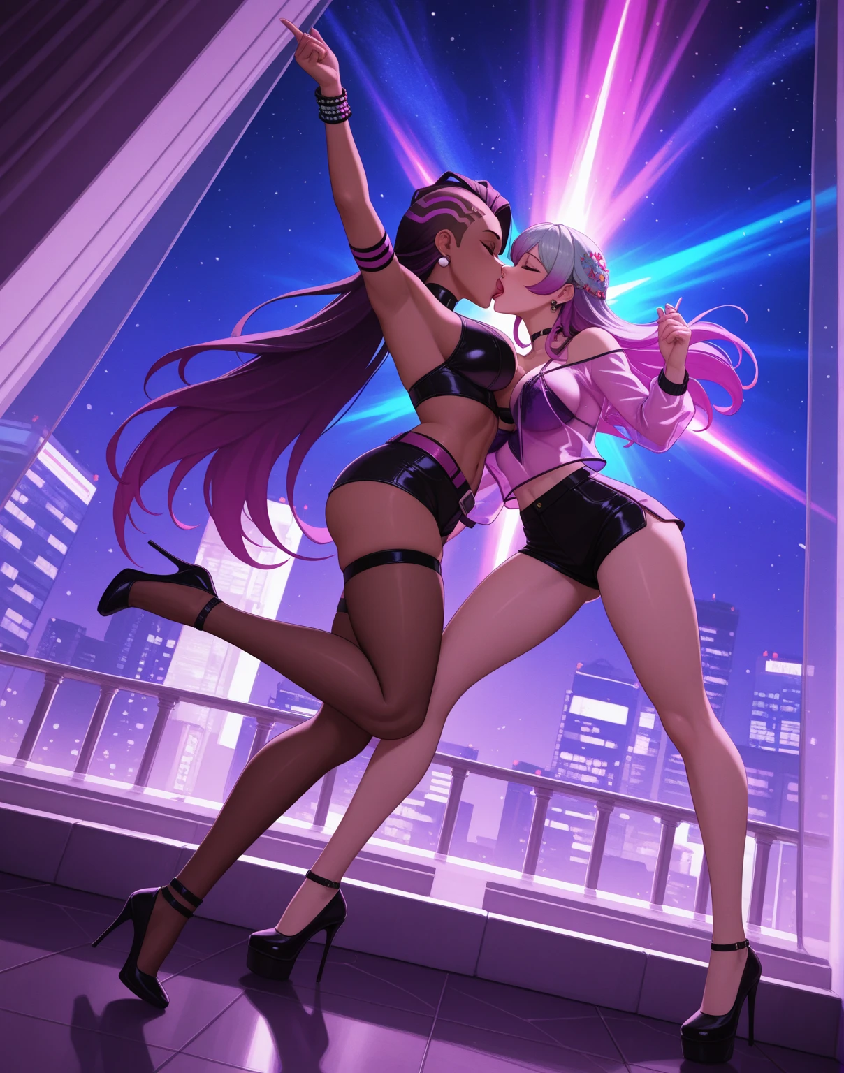 2 dark skinned girls, very detailed blue irises, topless, see through dress falling off, no panties, huge exposed tits, tits leaking milk ,covered in cum, 8k, highest quality, slave collar, dirty street corner, late at night, busy crowd around, heavy makeup, dark lipstick, sixpack abs, diamond jewelry, makeup running off, selfies, smiling, small waists, very young, raining, see through wet expensive dress, 2 girls, girl racers, dark skinned with tanlines, topless, formula one race paddock, small breasts, fat ass, bubble booty, boots, covered in cum, covered in money, high quality resolution, very high quality, beautiful anime eyes, comparing asses, leaning against racecar, smiling, purple hair, fit models